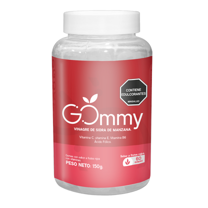 Tripleta Gommy (Gomas de vinagre de manzana + Go Fiber Fibra de origen natural + Go Drainer)